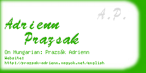 adrienn prazsak business card