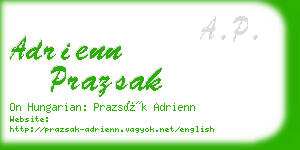 adrienn prazsak business card